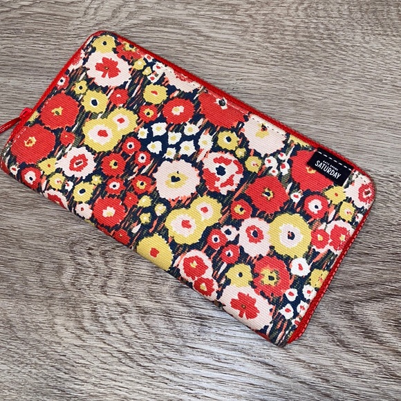 kate spade Handbags - Kate Spade Saturday Red Flora Clutch Wallet
